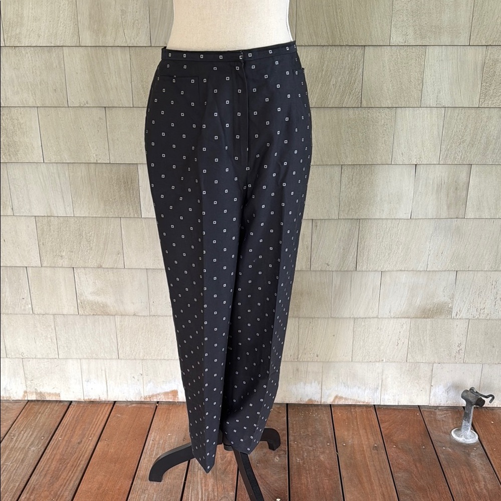 Talbots black Dress Pants - Geometric Dot Pattern- Size 10